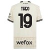 Original Fußballtrikot AC Mailand Theo Hernandez 19 4.trikot 2023-24 Weiße Für Herren